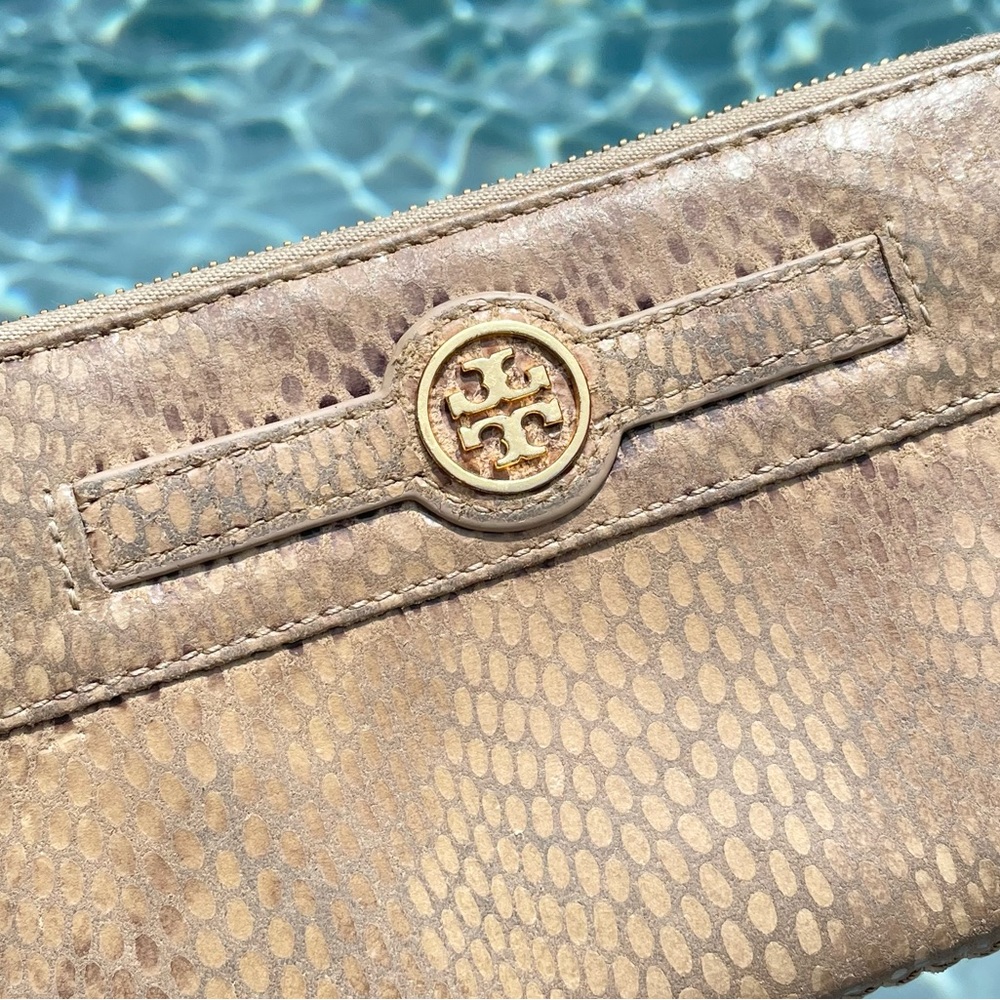 Tory Burch Python Continental Zip Wallet - Picture 2 of 9